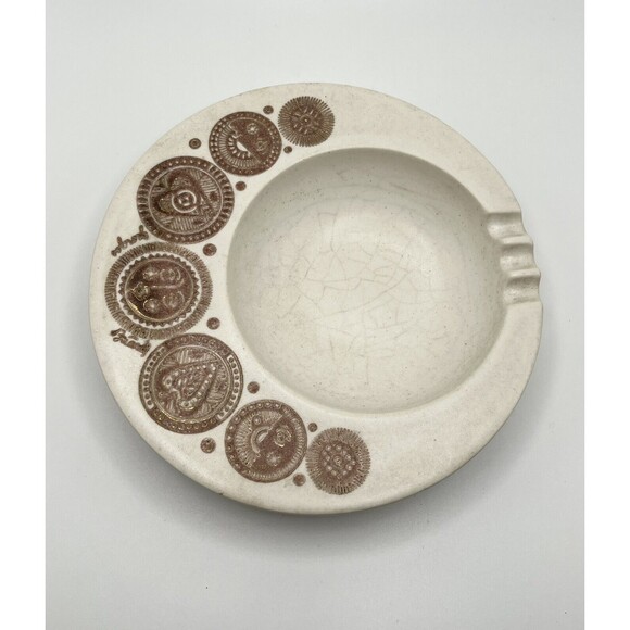 Vintage Georges Briard Midas Hyalyn Porcelain Ashtray Gold Design 1950 Rare - Picture 2 of 4